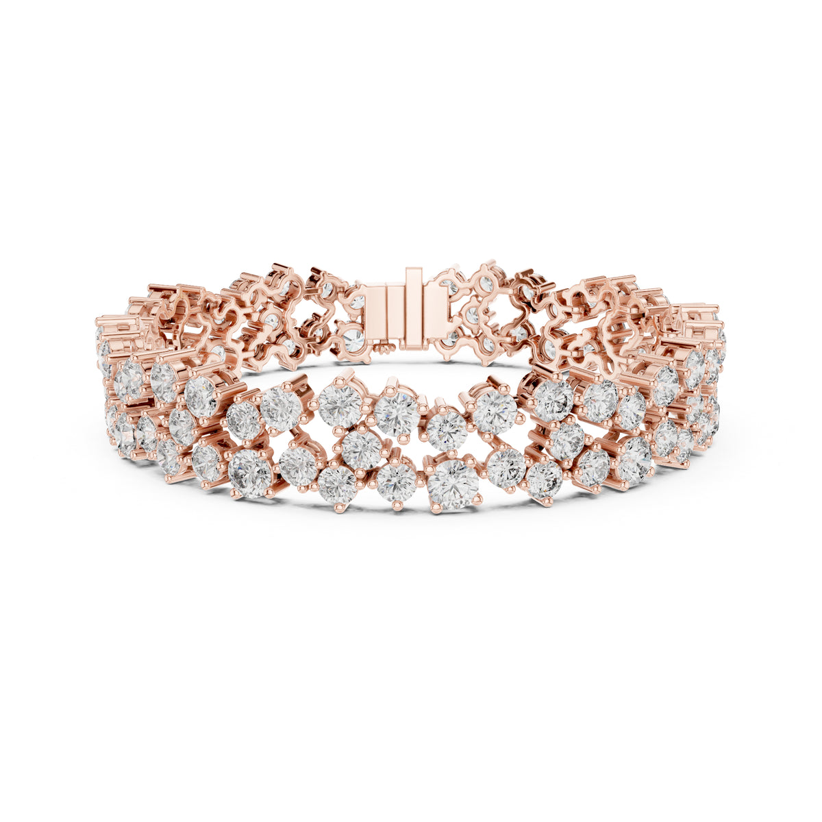14.10 Ct Round Cut High Quality Lab Grown Diamond Vintage 14k Solid Yellow Gold Classic Perfect Wedding Wear Tennis Bracelet - HIGHCARAT DIAMONDS