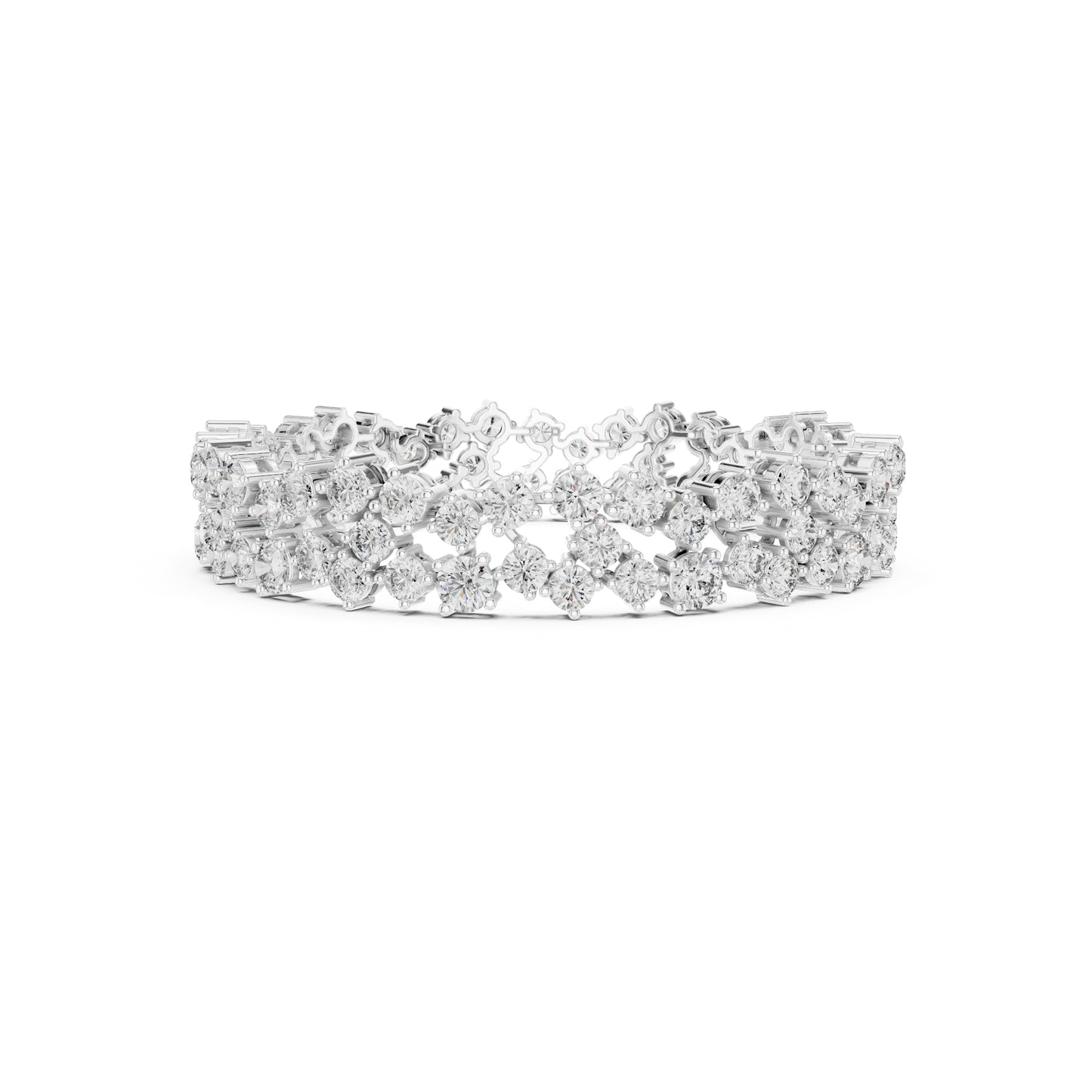 14.10 Ct Round Cut High Quality Lab Grown Diamond Vintage 14k Solid Yellow Gold Classic Perfect Wedding Wear Tennis Bracelet - HIGHCARAT DIAMONDS