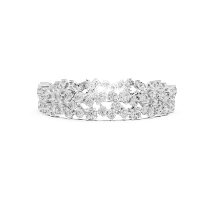 14.10 Ct Round Cut High Quality Lab Grown Diamond Vintage 14k Solid Yellow Gold Classic Perfect Wedding Wear Tennis Bracelet - HIGHCARAT DIAMONDS