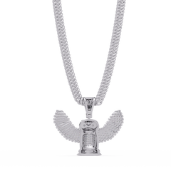 Lab Grown Round Diamond Owl Wing Pendant Chain - HIGHCARAT DIAMONDS