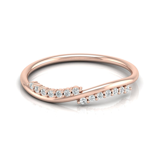 Lab Grown Round Diamond Shape Shank Ring - HIGHCARAT DIAMONDS