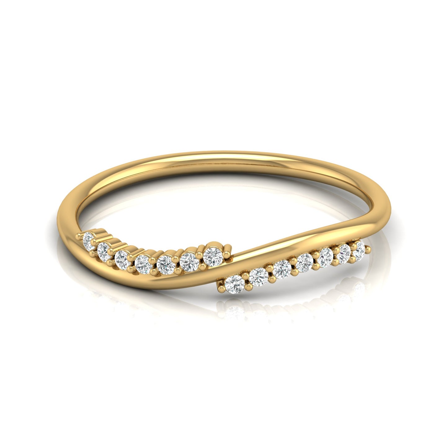 Lab Grown Round Diamond Shape Shank Ring