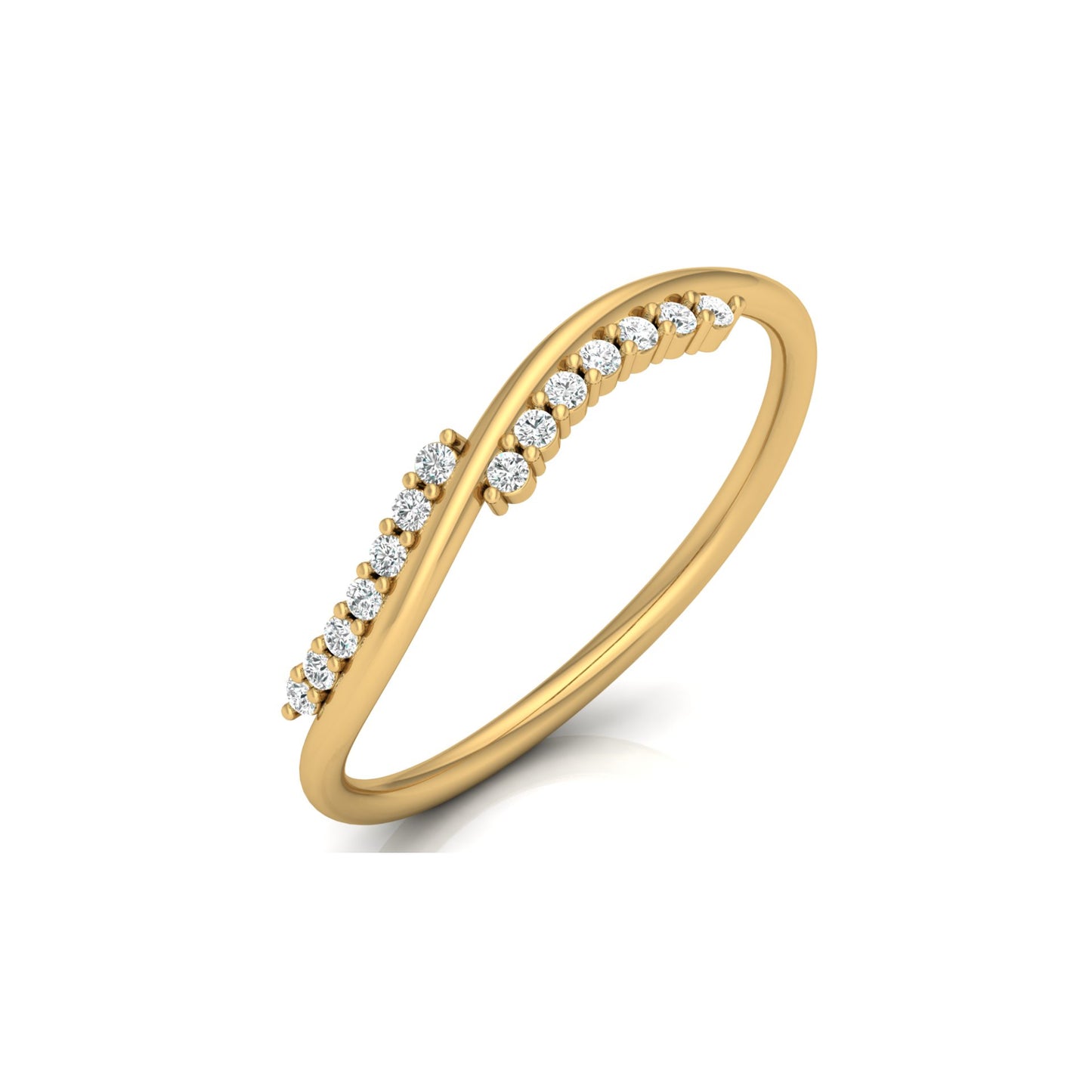 Lab Grown Round Diamond Shape Shank Ring