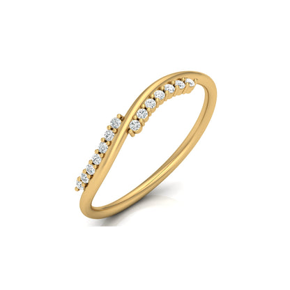 Lab Grown Round Diamond Shape Shank Ring