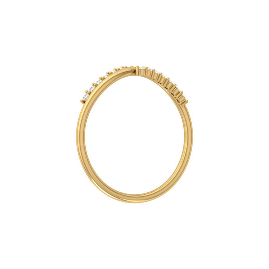 Lab Grown Round Diamond Shape Shank Ring - HIGHCARAT DIAMONDS