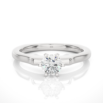 Lab Grown Round Diamond Six Claw Anniversary Ring