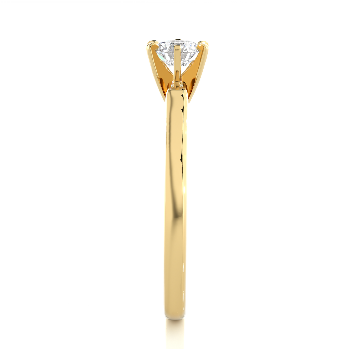 Lab Grown Round Diamond Six Claw Anniversary Ring - HIGHCARAT DIAMONDS