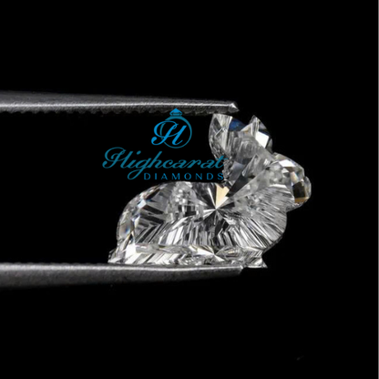 Artistic Seating Rabbit Cut Lab-Grown Diamond  Modern Style For Charms, Rings & Necklaces - HIGHCARAT DIAMONDS