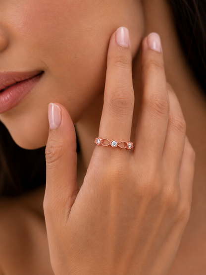 Lab-Grown and Natural Diamond Wedding Band for Brides New Dainty Diamond Ring Band for Her - HIGHCARAT DIAMONDS