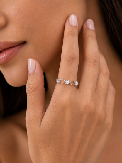 Lab-Grown and Natural Diamond Wedding Band for Brides New Dainty Diamond Ring Band for Her - HIGHCARAT DIAMONDS