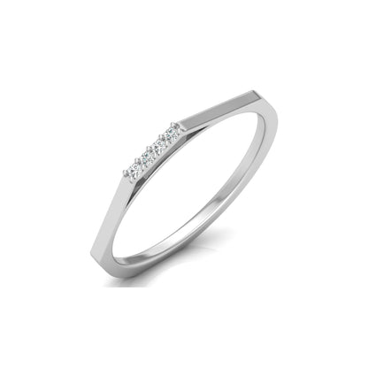 Lab Or Natural Diamond Shaped Round Diamond Band Ring In 14K Solid Gold Gift For Her - HIGHCARAT DIAMONDS