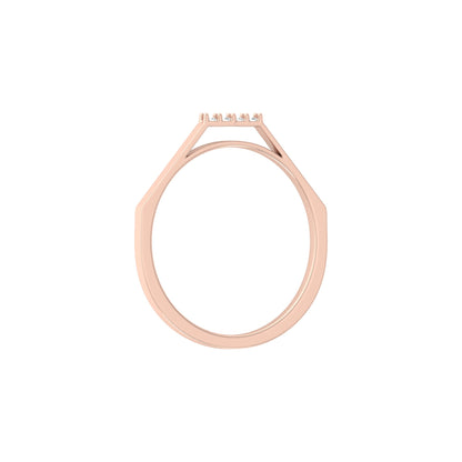 Lab Or Natural Diamond Shaped Round Diamond Band Ring In 14K Solid Gold Gift For Her - HIGHCARAT DIAMONDS