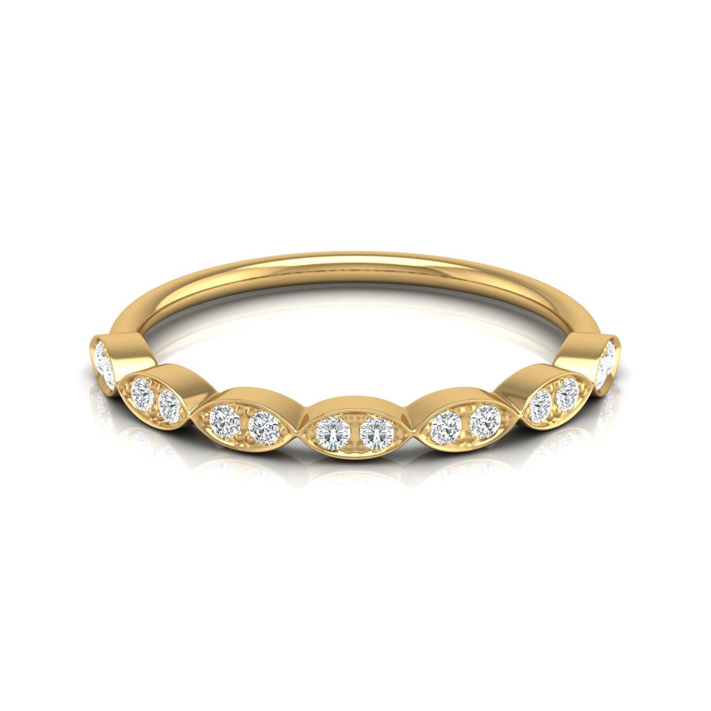 Lab-grown Diamond Half Eternity Wedding Set Ring Bridal Jewelry Gift - HIGHCARAT DIAMONDS