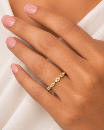 Lab-grown Diamond Half Eternity Wedding Set Ring Bridal Jewelry Gift - HIGHCARAT DIAMONDS