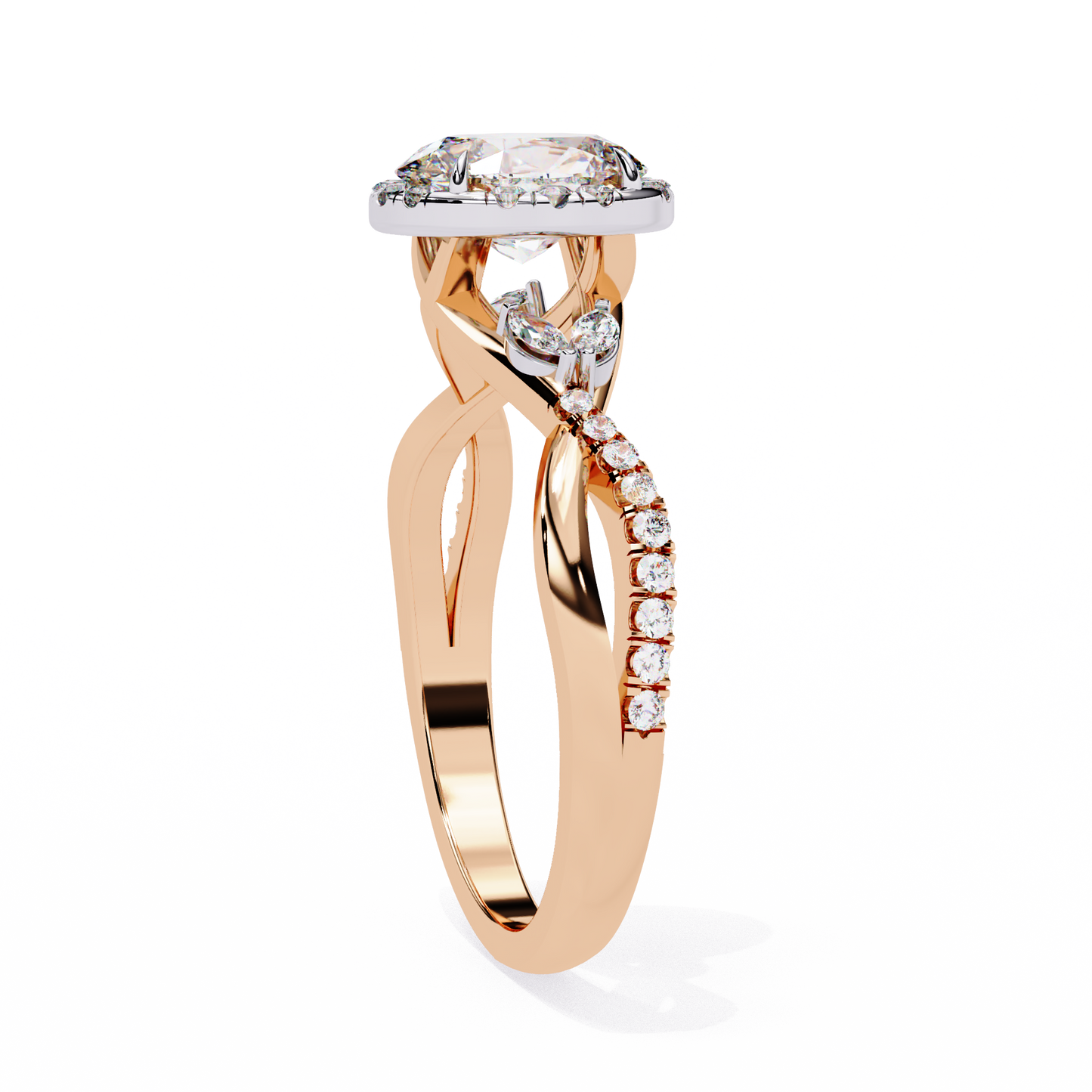 Lab grown Oval cut Diamond Vintage Ring