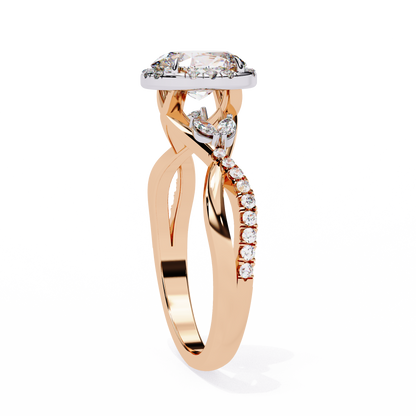 Lab grown Oval cut Diamond Vintage Ring