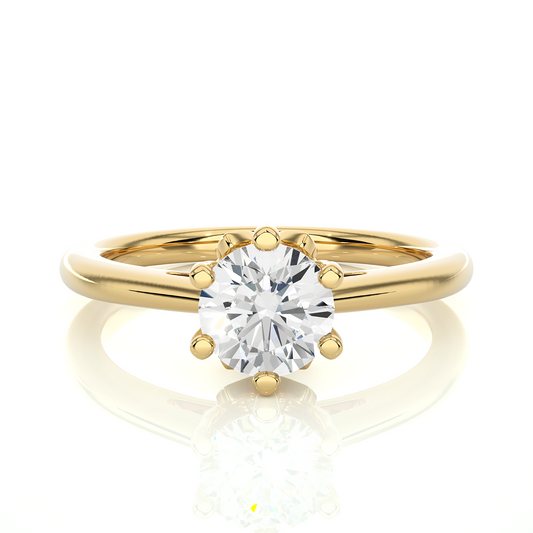 Lab grown Round Cut Diamond Engagement Ring