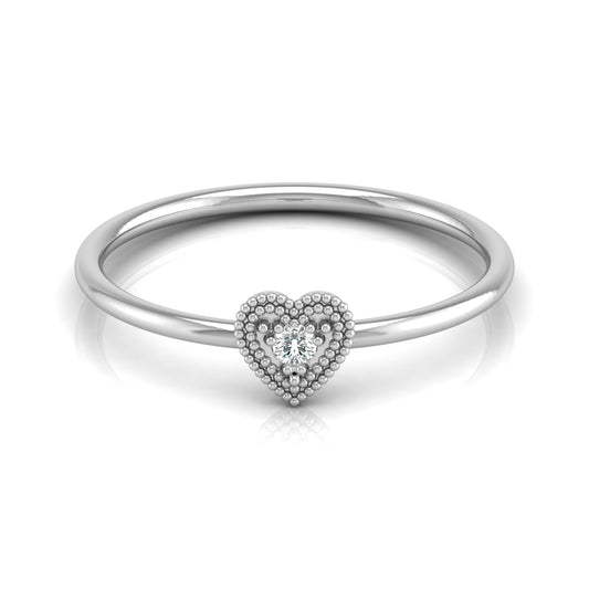 Front view of round cut lab grown diamond proposal ring