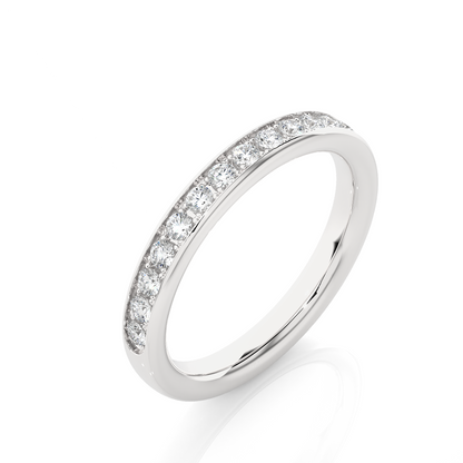 Labgrown 0.35 CT Round Cut Diamond Wedding Band Channel Set Anniversary Band For Her - HIGHCARAT DIAMONDS