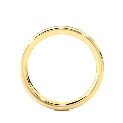 Labgrown 0.35 CT Round Cut Diamond Wedding Band Channel Set Anniversary Band For Her - HIGHCARAT DIAMONDS