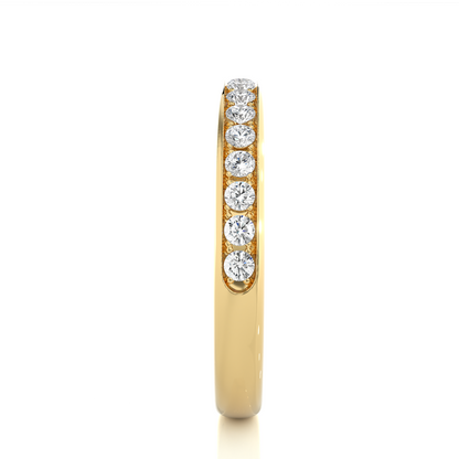 Labgrown 0.35 CT Round Cut Diamond Wedding Band Channel Set Anniversary Band For Her - HIGHCARAT DIAMONDS