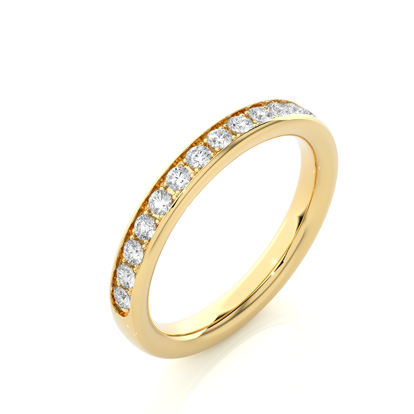 Labgrown 0.35 CT Round Cut Diamond Wedding Band Channel Set Anniversary Band For Her - HIGHCARAT DIAMONDS