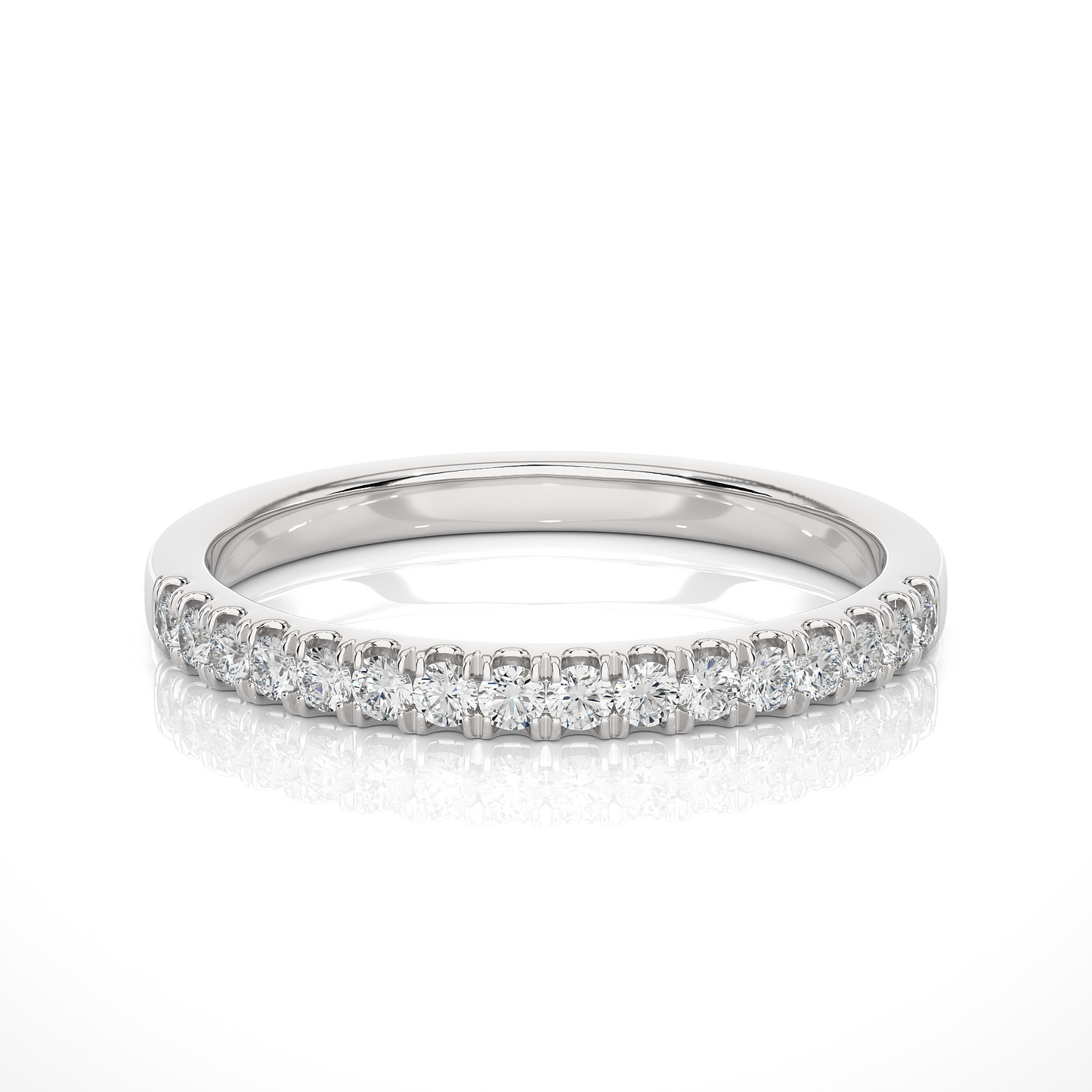 Labgrown Diamond Eternity Band Ring in 14K Solid Gold With Classic U-Prong Setting - HIGHCARAT DIAMONDS