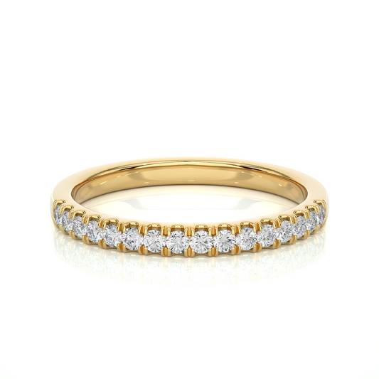 Labgrown Diamond Eternity Band Ring in 14K Solid Gold With Classic U-Prong Setting - HIGHCARAT DIAMONDS