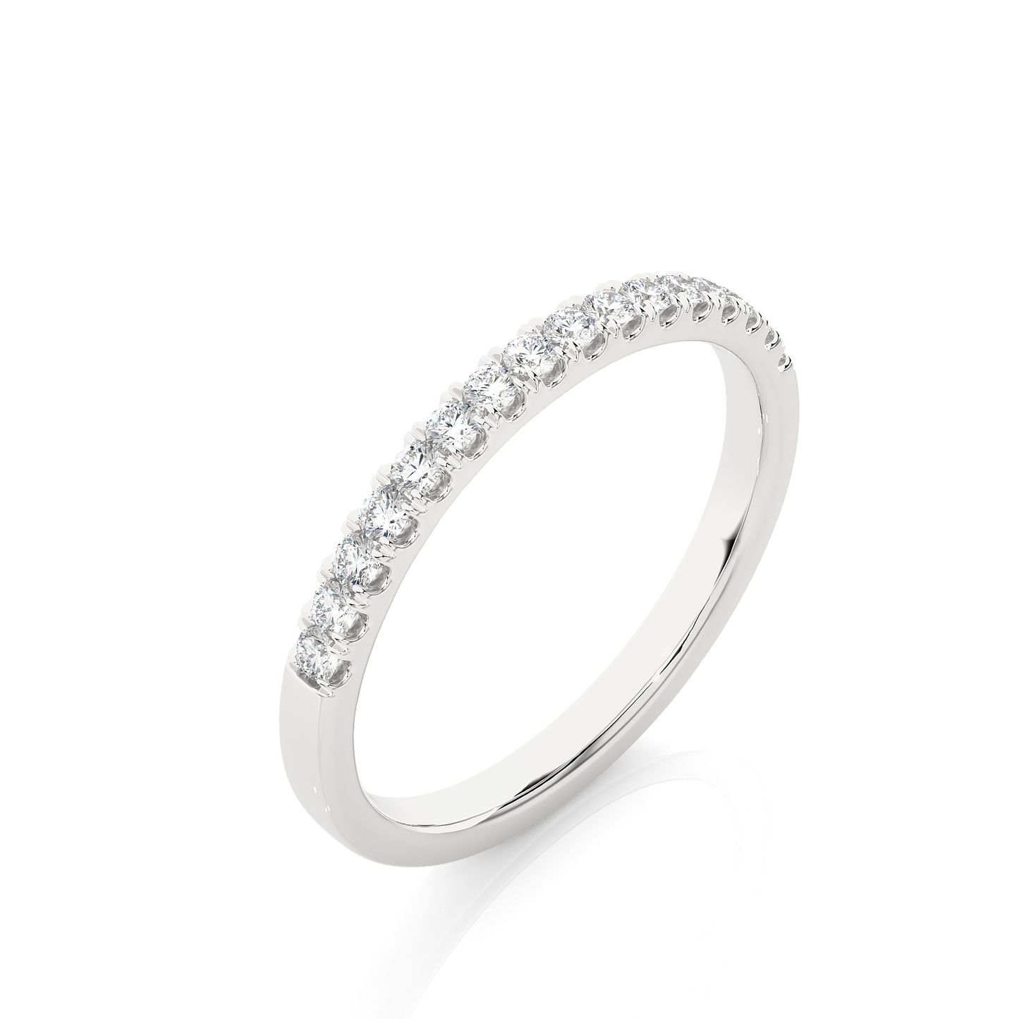 Labgrown Diamond Eternity Band Ring in 14K Solid Gold With Classic U-Prong Setting - HIGHCARAT DIAMONDS