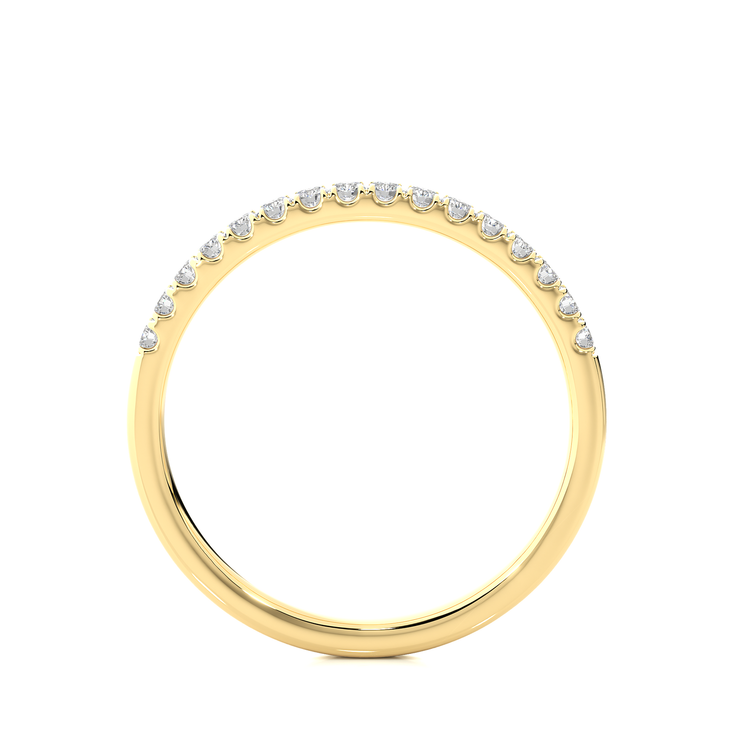Labgrown Diamond Eternity Band Ring in 14K Solid Gold With Classic U-Prong Setting - HIGHCARAT DIAMONDS