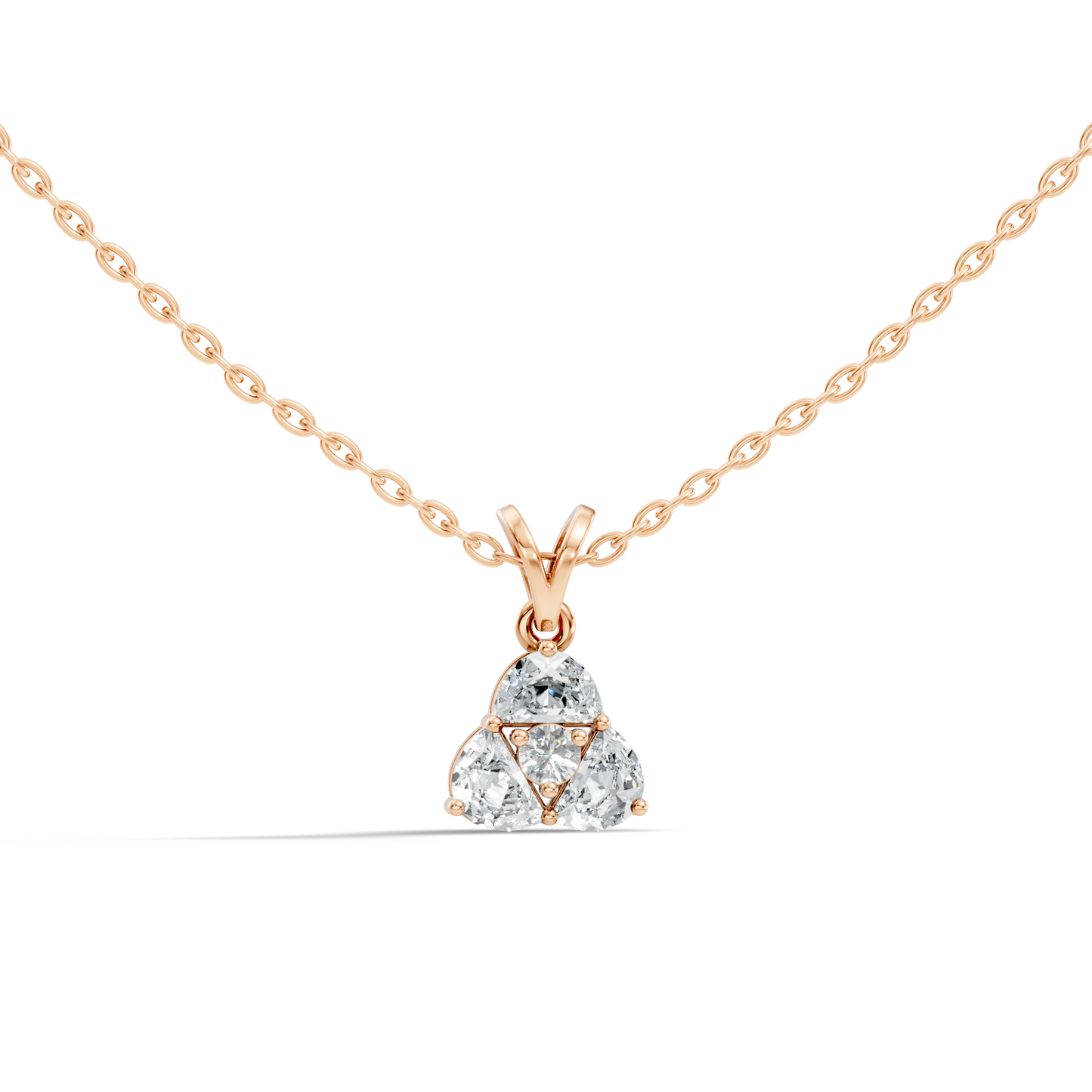 Labgrown Halfmoon Fancy Diamond Sparkling Pendant Round Diamond pendant perfect Anniversary Gift For Her