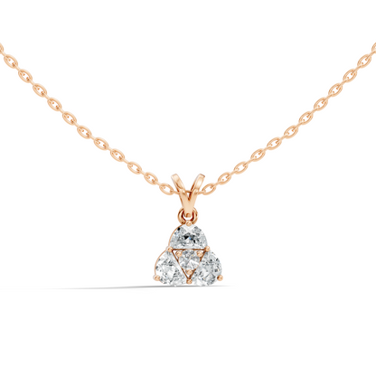 Labgrown Halfmoon Fancy Diamond Sparkling Pendant Round Diamond pendant perfect Anniversary Gift For Her