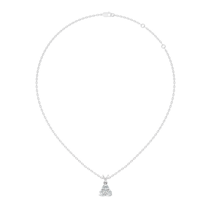 Labgrown Halfmoon Fancy Diamond Sparkling Pendant Round Diamond pendant perfect Anniversary Gift For Her