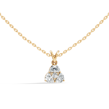 Labgrown Halfmoon Fancy Diamond Sparkling Pendant Round Diamond pendant perfect Anniversary Gift For Her