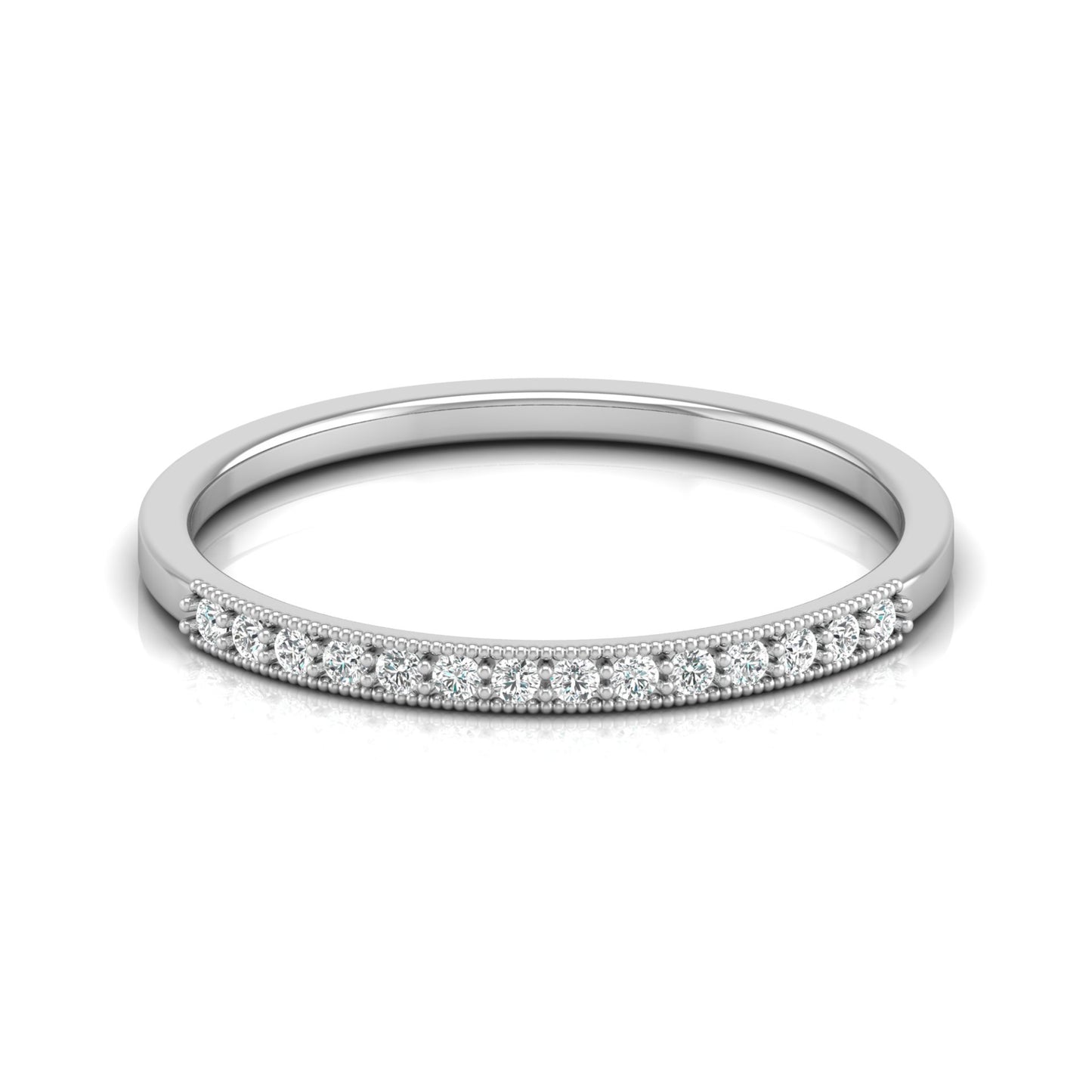 Labgrown Round Shaped Diamond Daily Use Band Ring for Her Elegant & Timeless - HIGHCARAT DIAMONDS