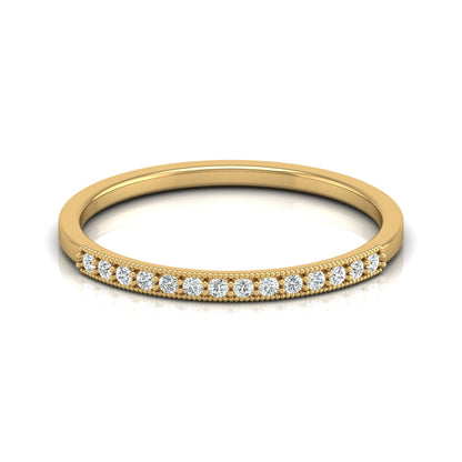 Labgrown Round Shaped Diamond Daily Use Band Ring for Her Elegant & Timeless - HIGHCARAT DIAMONDS