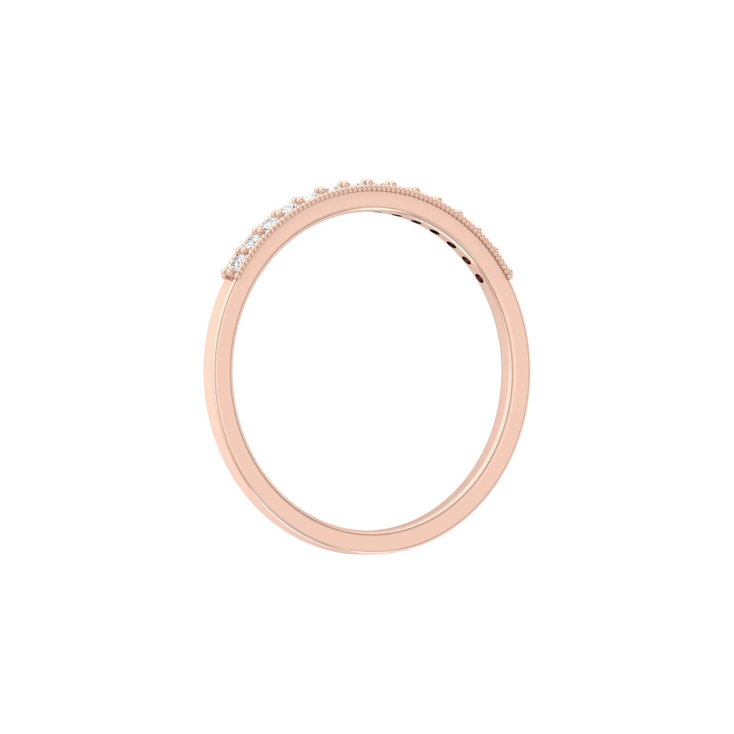 Labgrown Round Shaped Diamond Daily Use Band Ring for Her Elegant & Timeless - HIGHCARAT DIAMONDS