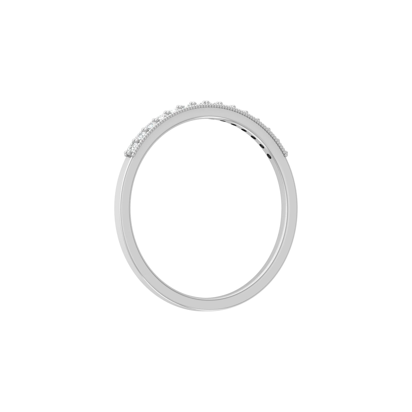 Labgrown Round Shaped Diamond Daily Use Band Ring for Her Elegant & Timeless - HIGHCARAT DIAMONDS