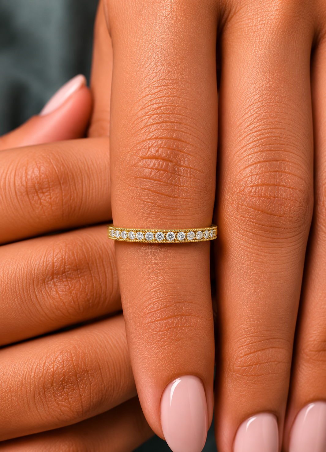Labgrown Round Shaped Diamond Daily Use Band Ring for Her Elegant & Timeless - HIGHCARAT DIAMONDS