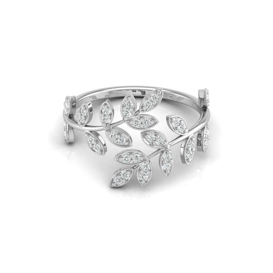 Leaf Diamond Ring In 18K Gold Nature-Inspired Statement Ring For the One You Love - HIGHCARAT DIAMONDS