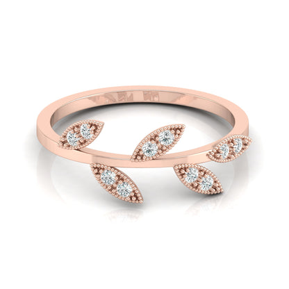 Leaf Inspired Wedding Diamond Ring For Women's Classic & Affordable Jewelry Gift - HIGHCARAT DIAMONDS