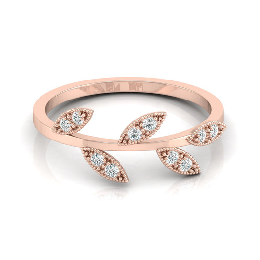 Leaf Inspired Wedding Diamond Ring For Women's Classic & Affordable Jewelry Gift - HIGHCARAT DIAMONDS