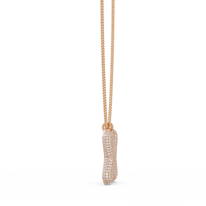 Letter X Lab Grown Diamond Charm Pendant Necklace - HIGHCARAT DIAMONDS