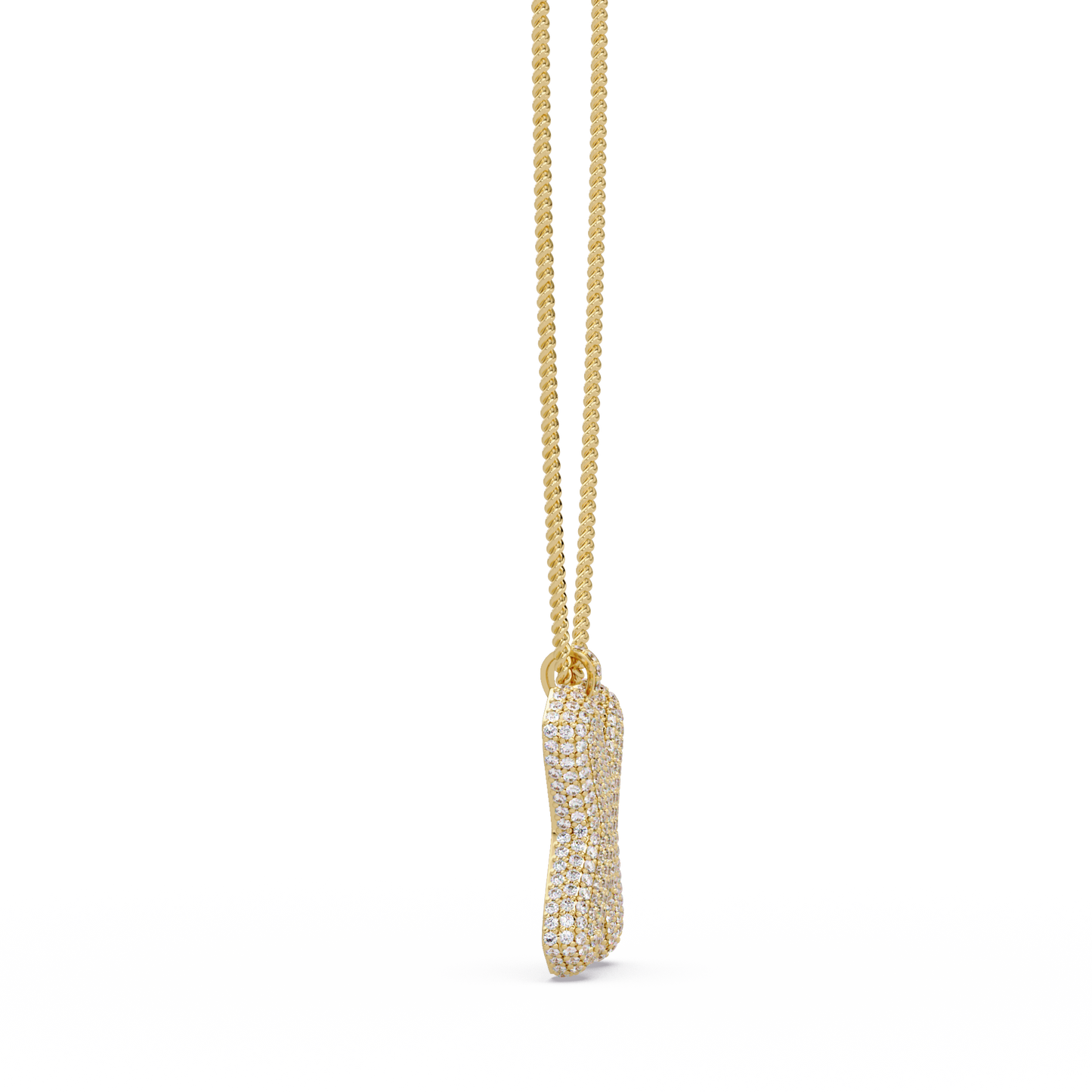 Letter X Lab Grown Diamond Charm Pendant Necklace - HIGHCARAT DIAMONDS