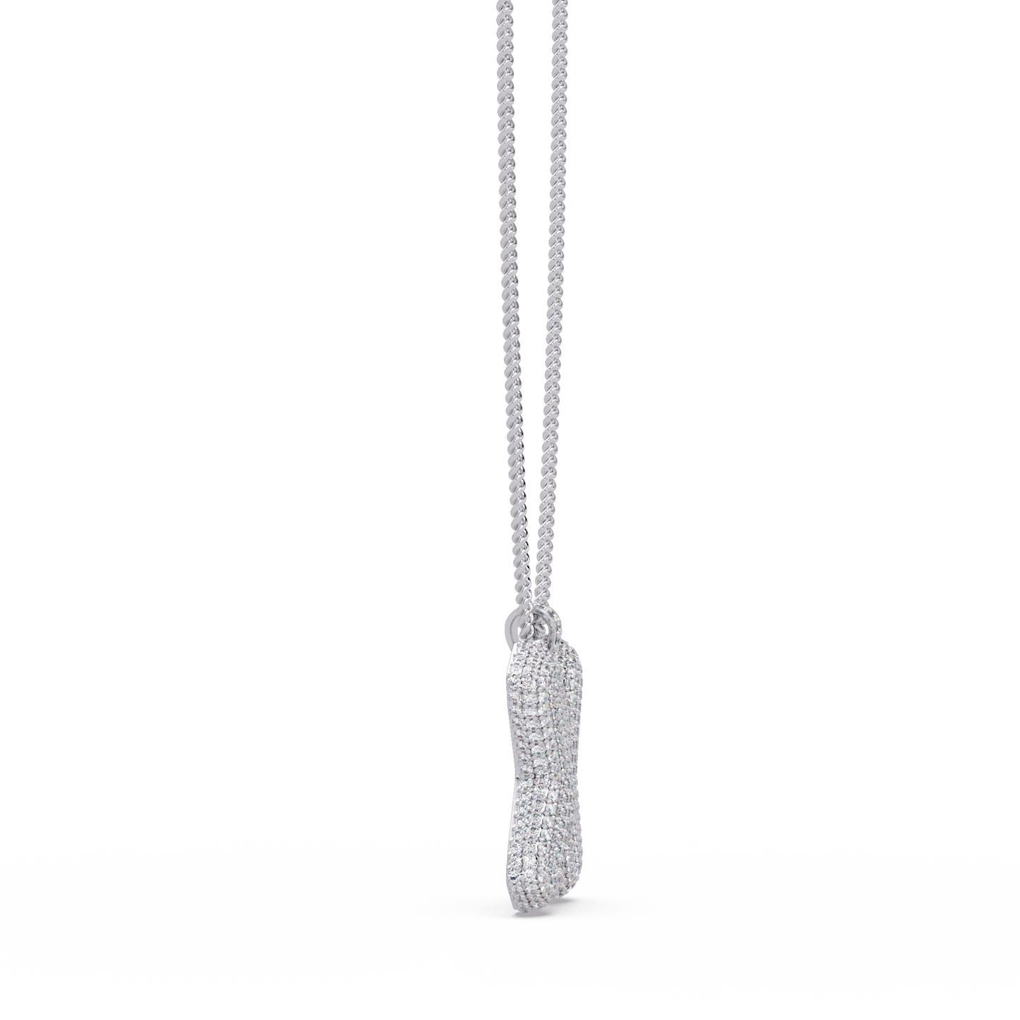 Letter X Lab Grown Diamond Charm Pendant Necklace - HIGHCARAT DIAMONDS
