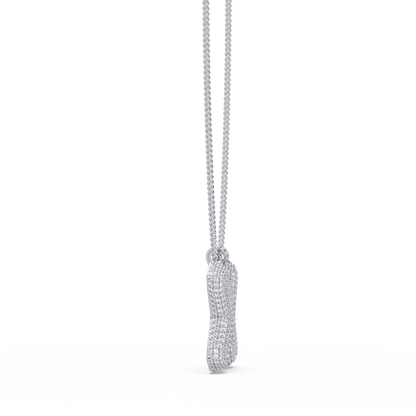 Letter X Lab Grown Diamond Charm Pendant Necklace - HIGHCARAT DIAMONDS