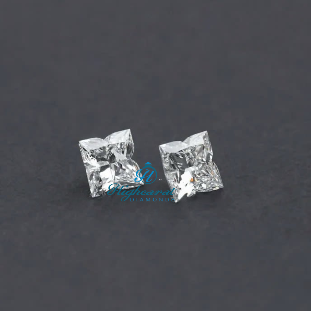 Floral shape loose lab grown diamond with detailed lily inspired silhouette