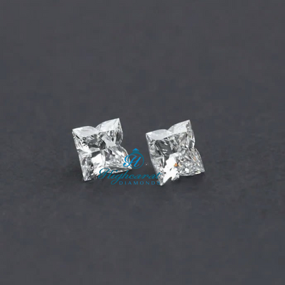 Floral shape loose lab grown diamond with detailed lily inspired silhouette