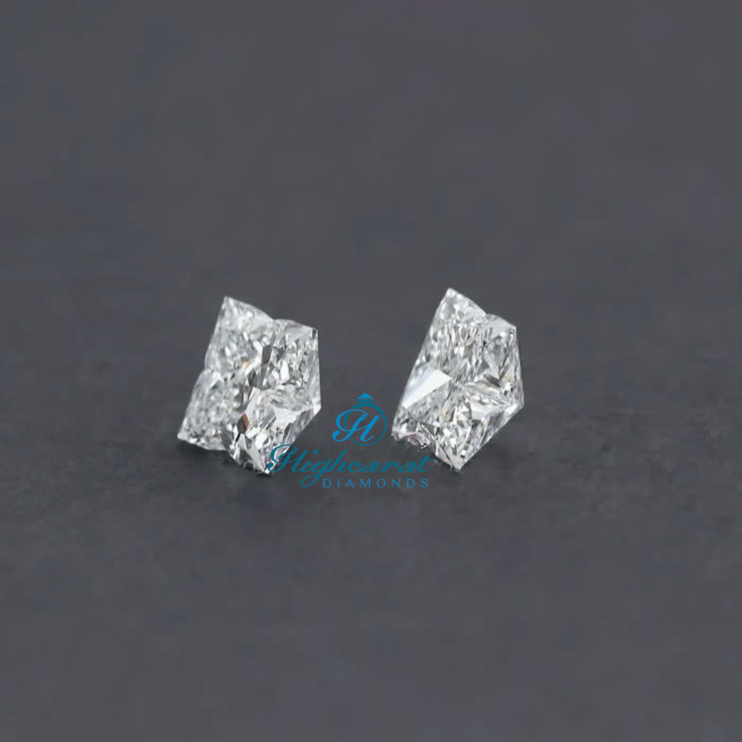 Fancy lily flower shaped diamond crafted with precision faceting and polished finish