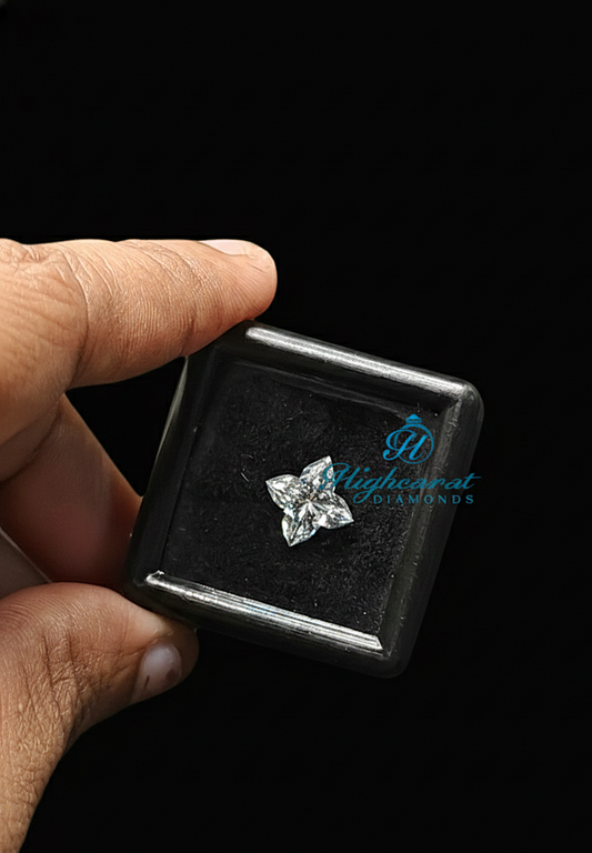 Lily Shape Unique Sparkling New Vintage Lab Grown Diamond For Minimalist Jewelry Use - HIGHCARAT DIAMONDS